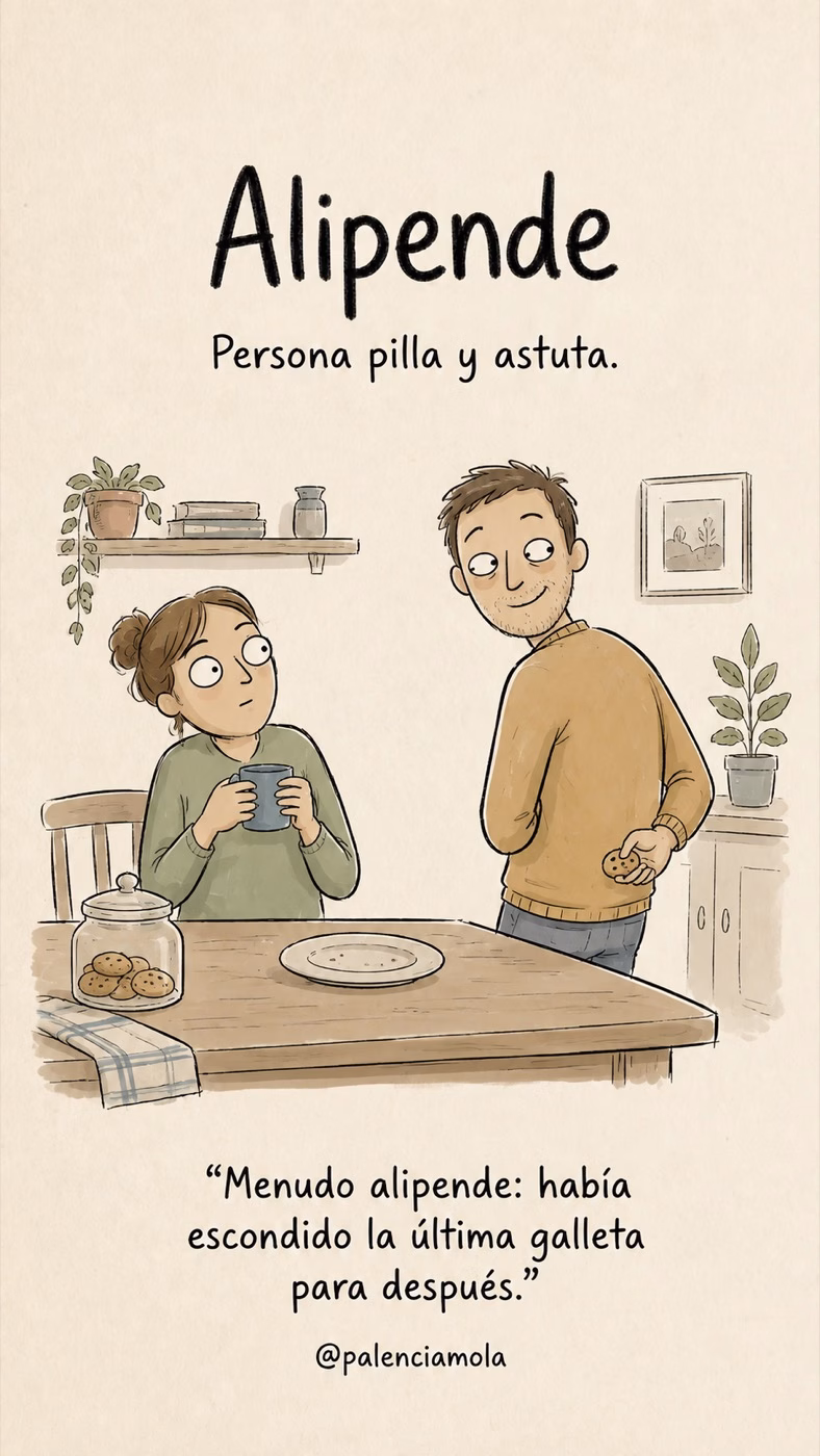 Ilustración de Alipende: Persona pilla y astuta.