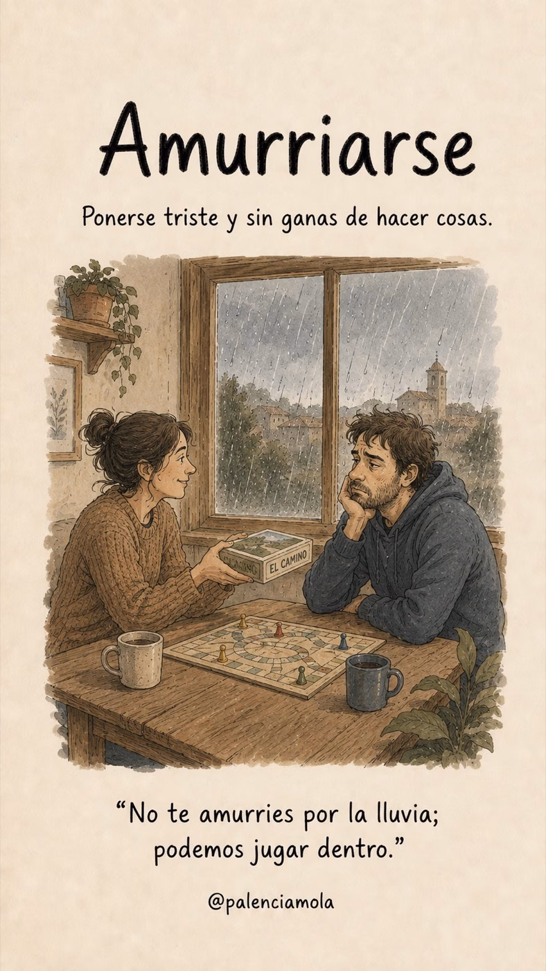 Ilustración de Amurriarse: Ponerse triste y sin ganas de hacer cosas.