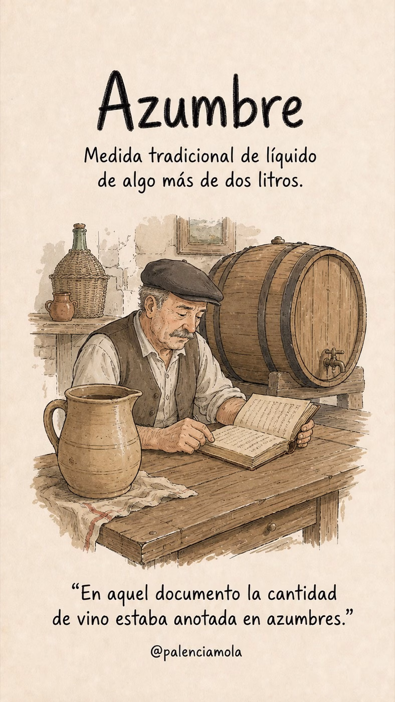 Azumbre Ilustración de Azumbre: Medida tradicional de líquido de algo más de dos litros.