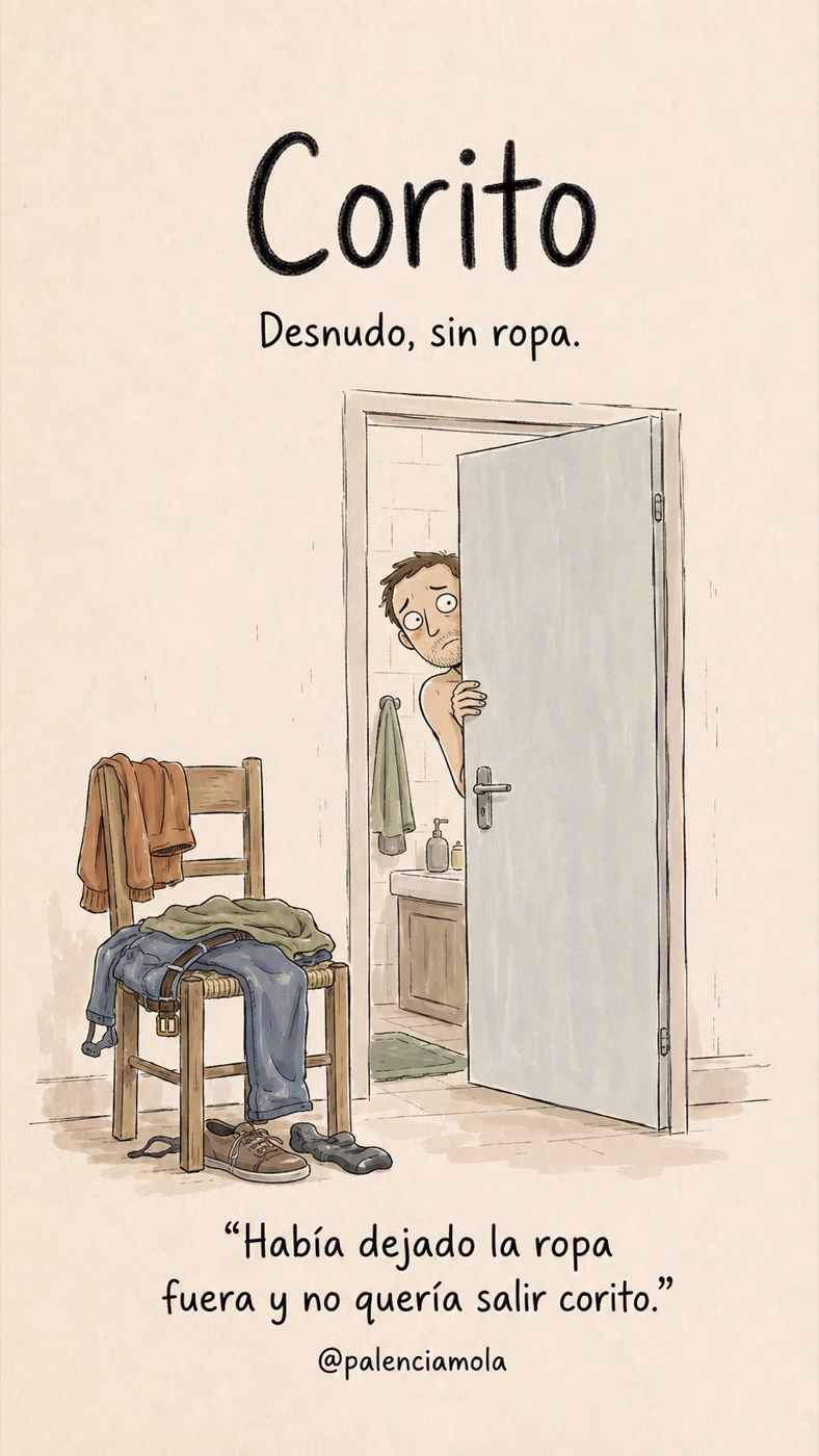 Ilustración de Corito: Desnudo, sin ropa.