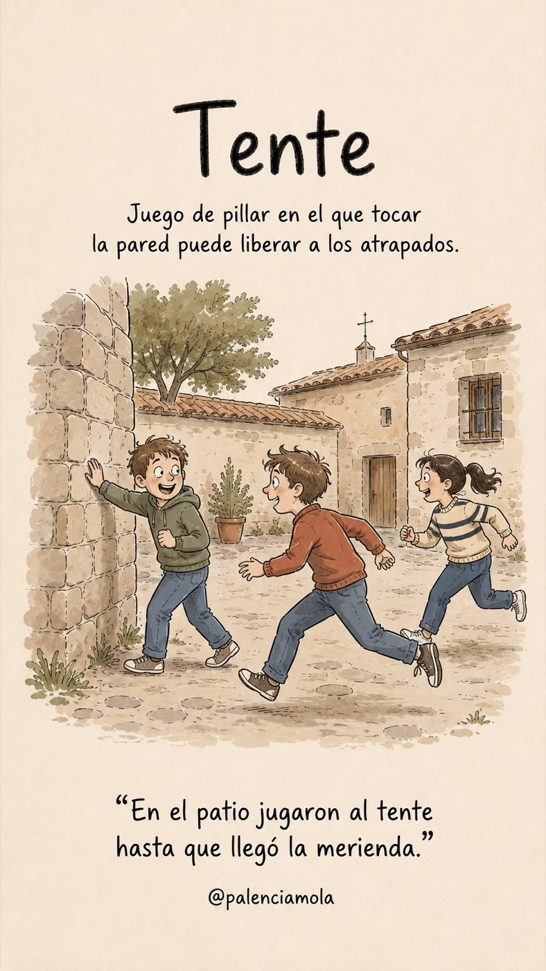 Tente Ilustración de Tente: Juego de pillar en el que tocar la pared puede liberar a los atrapados.